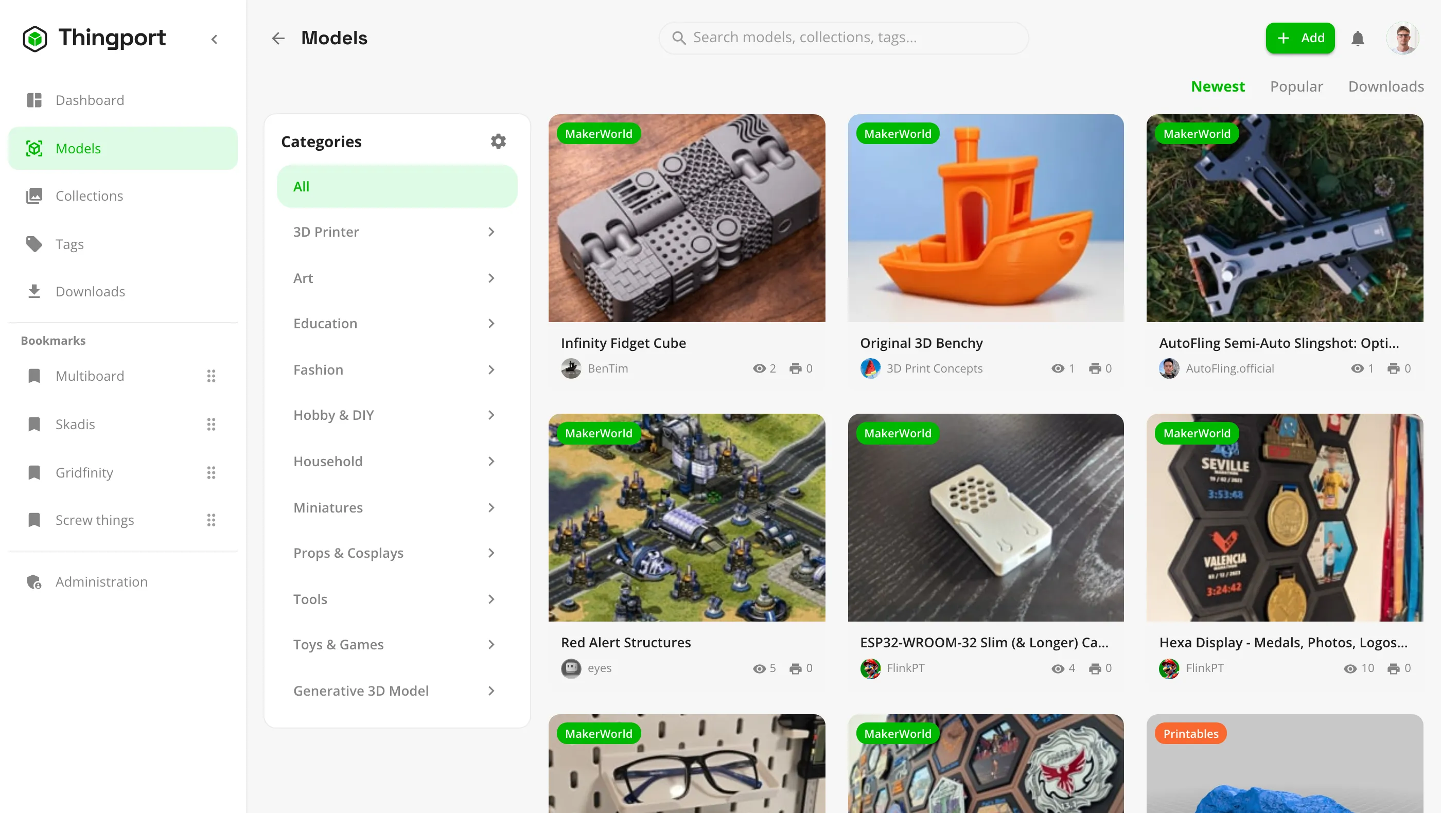 Browse and filter the library